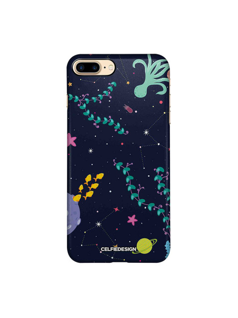 

CelfieDesign Navy Blue & Pink Quirky Space Aquarium Apple iPhone 8 Plus Back Cover