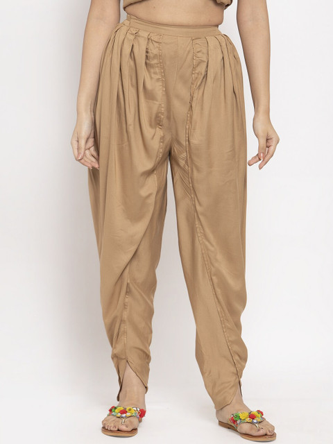 

Just Wow Women Khaki Solid Dhoti