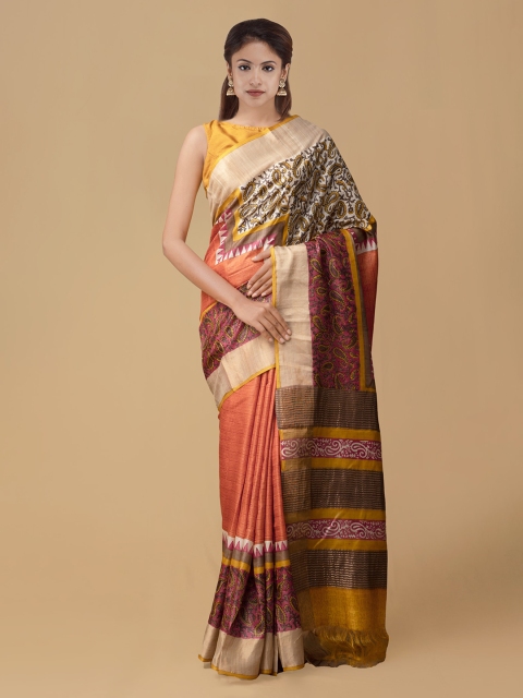 

Unnati Silks Multicoloured Printed Saree, Multi