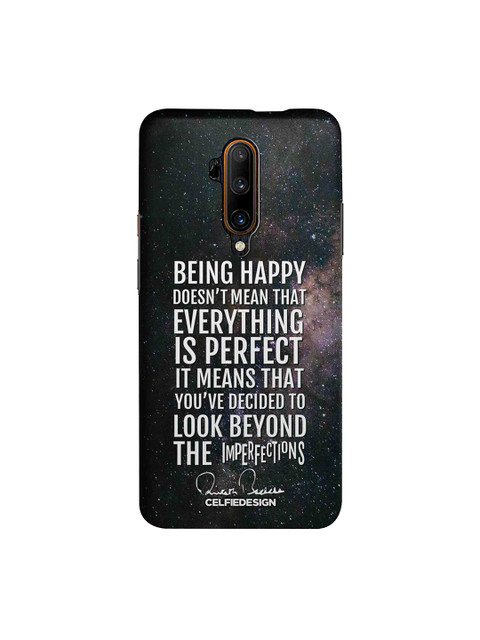 

CelfieDesign Black & White Being Happy AB Quotes OnePlus 7T Pro Sustainable Mobile Back Cover