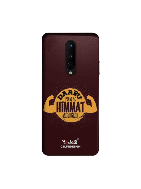 

CelfieDesign Daaru Peene Se Himmat Aati Hai OnePlus 8 Back Cover, Brown