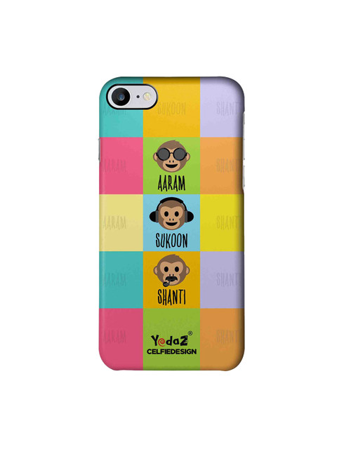 

CelfieDesign Multicoloured Aaram Sukoon Shanti Apple iPhone 7 Back Cover Yedaz, Multi