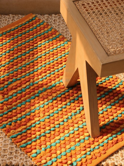

House This Orange & Green This Sunehri Floor Mat