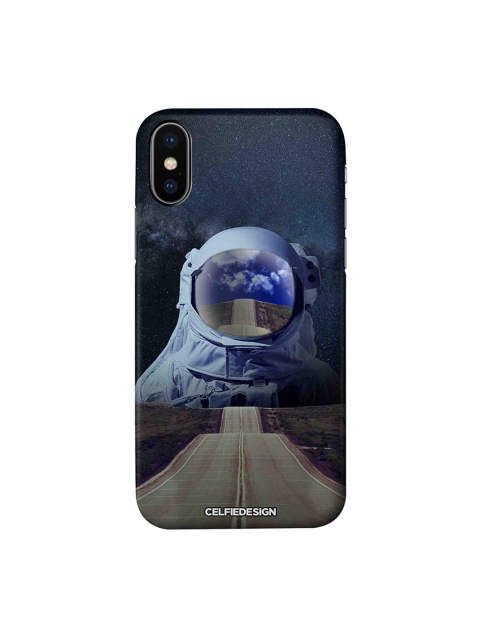 

CelfieDesign Blue & Grey Space Printed iPhone XS Back Cover