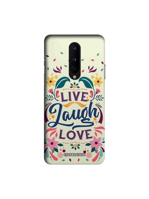 

CelfieDesign Multicolored Live Laugh Love OnePlus 8 Back Cover Base 501, Multi
