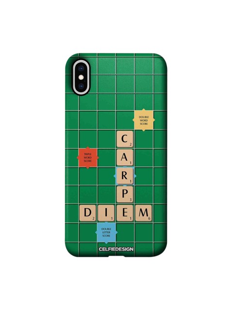 

CelfieDesign Scrabble Game Green & Beige iPhone XS Max Back Cover Base 501