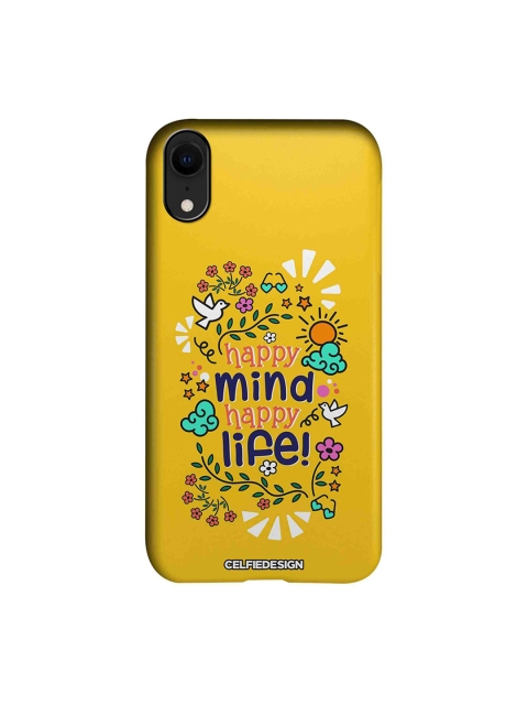 

CelfieDesign Unisex Yellow Happy Mind Happy Life Base 501 Apple iPhone XR Back Cover
