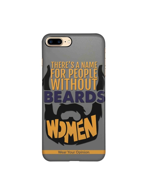 

CelfieDesign Men With Beard Apple iPhone 8 Plus Back Cover, Grey