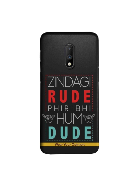 

CelfieDesign Multicoloured Zindagi Rude OnePlus 7 Back Cover, Multi
