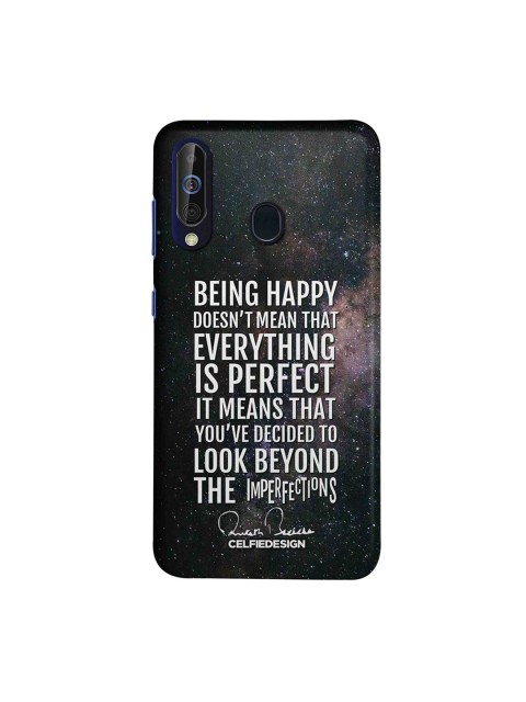 

CelfieDesign Black & White Being Happy AB Quotes Samsung Galaxy M40 Sustainable Back Cover