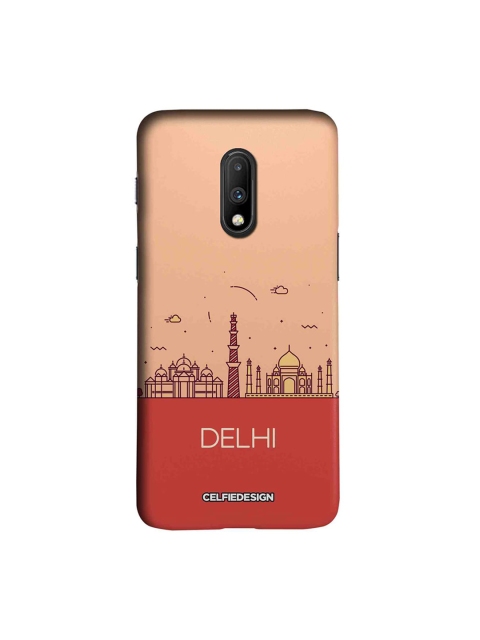 

CelfieDesign Beige & Red Delhi Skyline Signature OnePlus 7 Back Cover