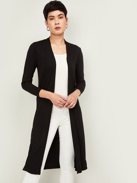 

CODE by Lifestyle Women Black Solid Open Front Shrug