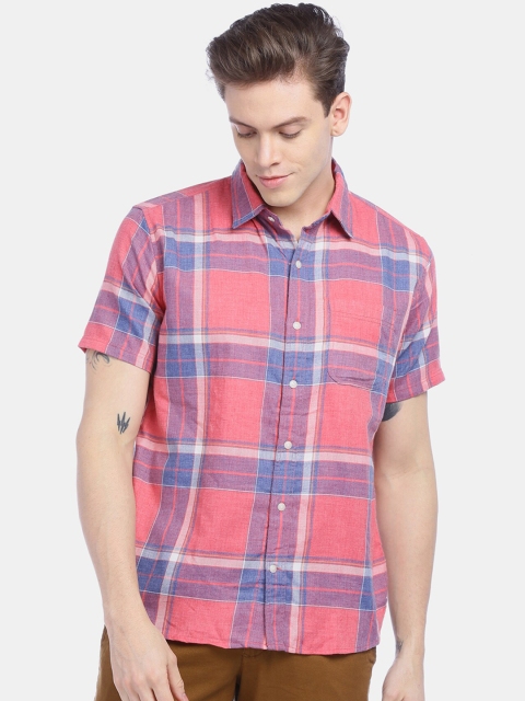 

GAP Men Red Short Sleeve Twill Utility Shirt