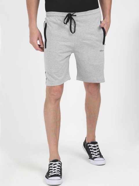 

Genx Men Grey Melange Solid Regular Fit Regular Shorts