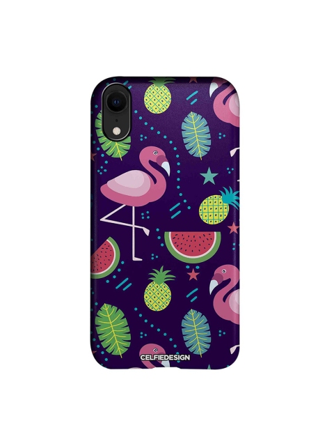 

CelfieDesign Purple & Pink Flamingo Print Apple iPhone XR Back Cover
