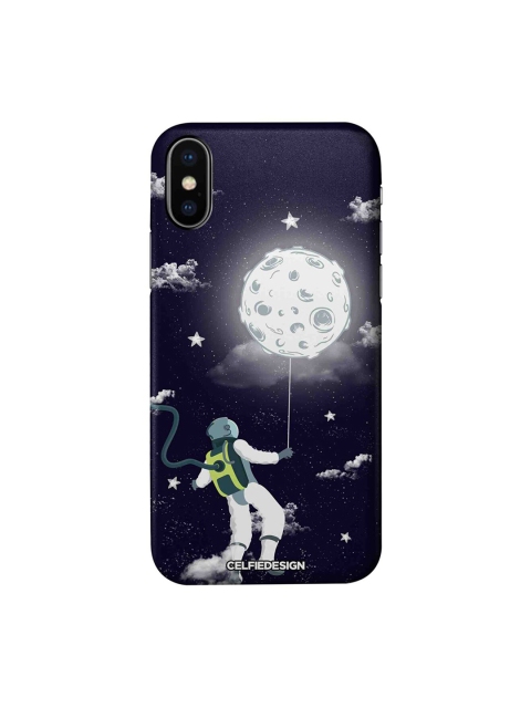 

CelfieDesign Spaceman Apple iPhone XS Back Cover Signature, Navy blue