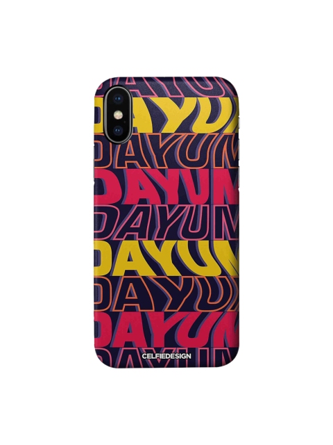 

CelfieDesign Purple & Pink Dayum Apple iPhone XS Sustainable Back Cover