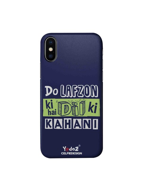 

CelfieDesign Navy Blue & White Do Lafzon Ki Kahani Apple iPhone XS Back Cover