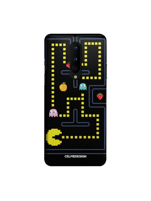 

CelfieDesign Unisex Black Pacman OnePlus 8 Back Cover Base 501
