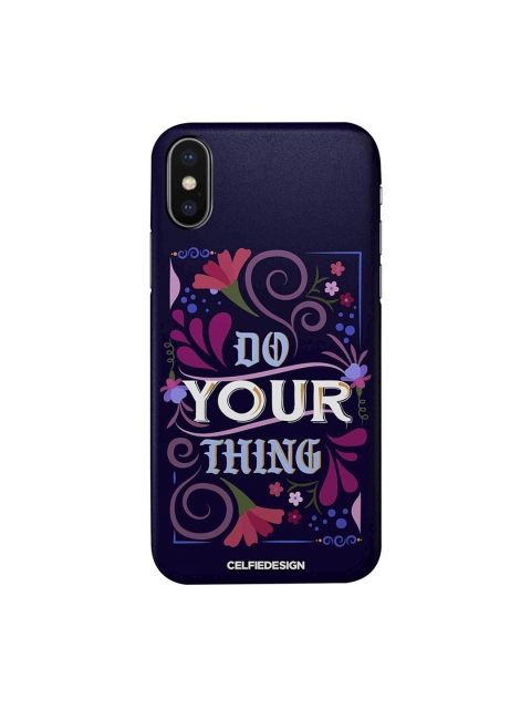 

CelfieDesign Blue & Purple Do Your Thing Apple iPhone XS Sustainable Back Cover