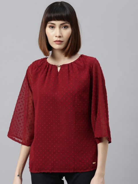 

Park Avenue Woman Maroon Printed Top