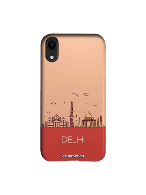 

CelfieDesign Peach & Red Delhi Skyline Printed iPhone XR Back Cover