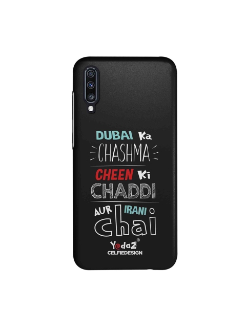 

CelfieDesign Black Printed Samsung Galaxy A70 Back Cover
