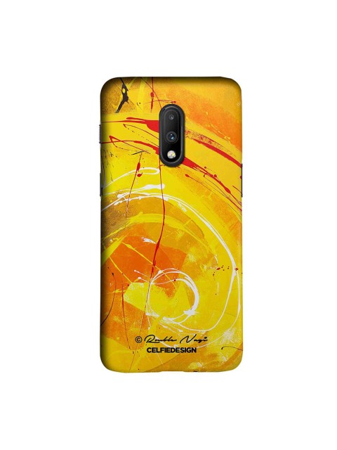 

CelfieDesign Yellow & Orange Sun Flower Rouble Nagi Quirky Sustainable OnePlus 7 Back Cover