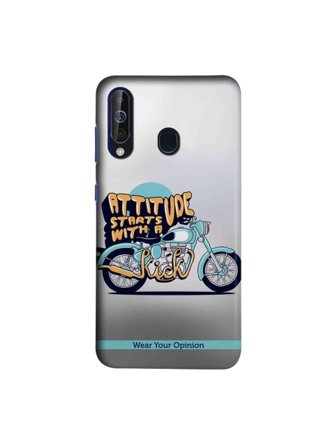 

CelfieDesign Unisex Attitude With Kick Wear Your Opinion Samsung Galaxy A60 Back Cover, Grey