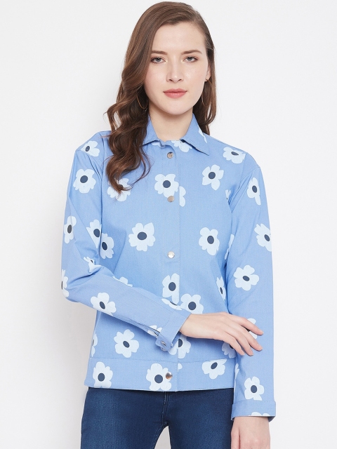

Rider Republic Women Blue Printed Tailored Jacket