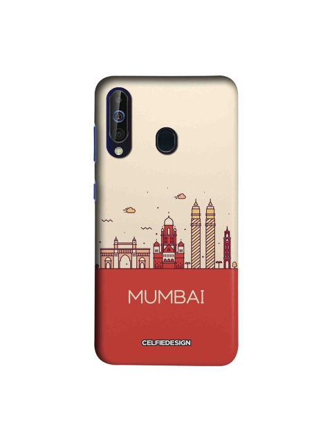 

CelfieDesign Beige & Red Mumbai skyline Signature Samsung Galaxy A60 Back Cover