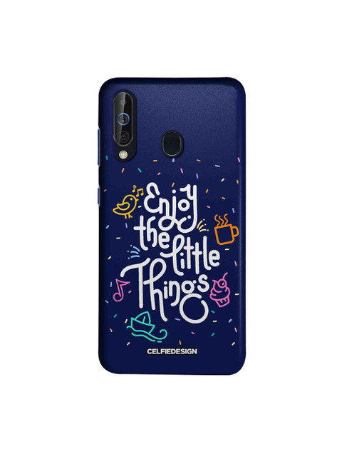 

CelfieDesign Navy Blue & White Enjoy The Little Things Base 501 Printed Samsung Galaxy M40 Sustainable Back Cover