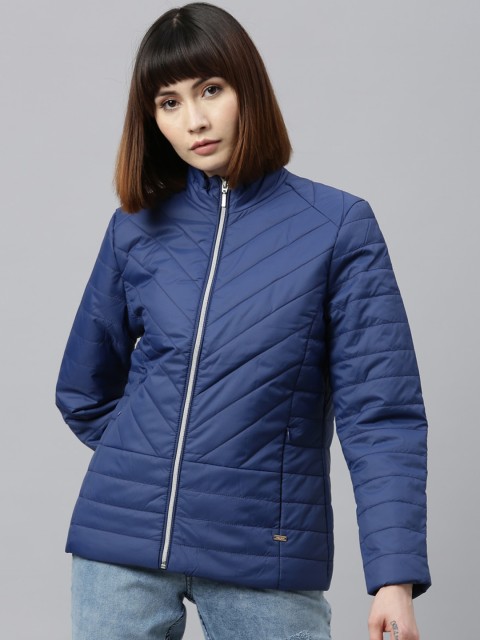 

Park Avenue Woman Women Blue Solid Padded Jacket
