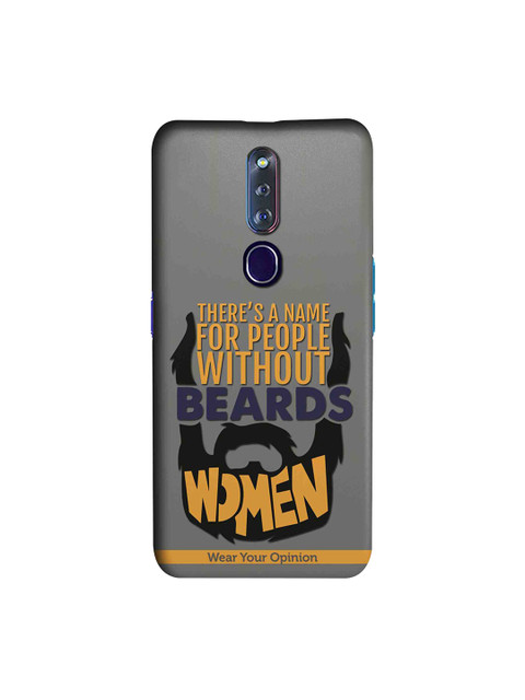 

CelfieDesign Grey & Yellow Men With Beard Oppo F11 Pro Back Cover