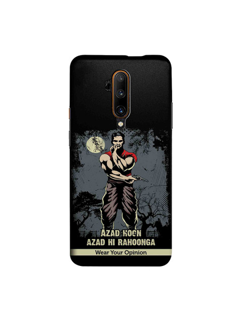 

CelfieDesign Black & Grey Azaad hoon OnePlus 7T Pro Sustainable Back Cover