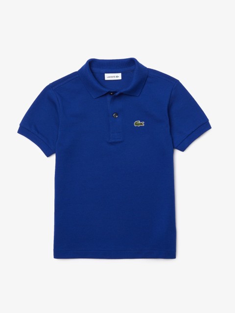

Lacoste Boys Blue Solid Polo Collar T-shirt