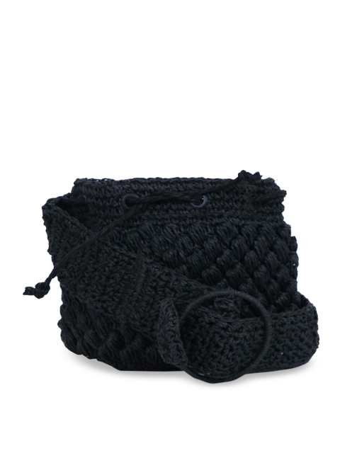 

Diwaah Women Black Solid Jute Waist Pouch