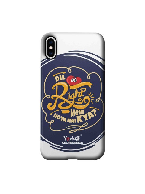 

CelfieDesign Blue & Yellow Dil Right Me Hota Hai Apple iPhone Xs Max Case