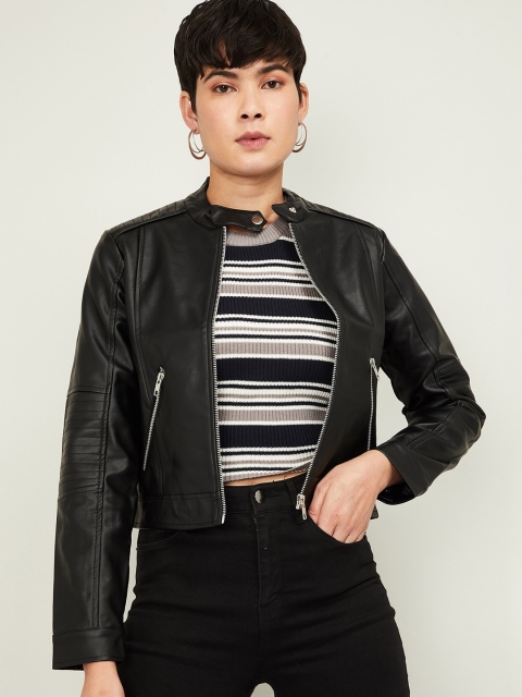 Ginger by Lifestyle Women Black Biker Jacket