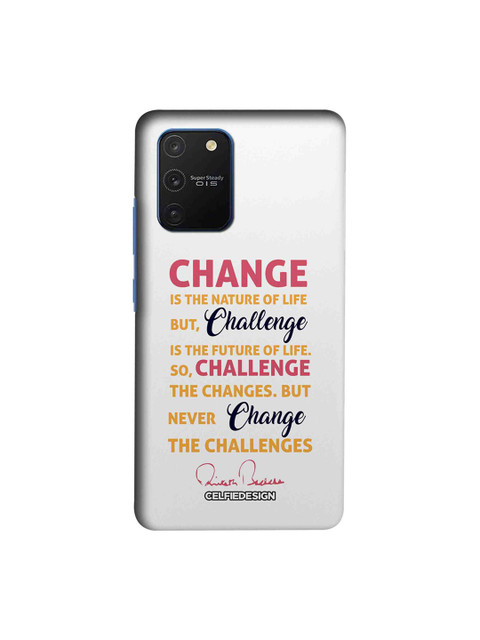 

CelfieDesign Multicolored Challenge AB Quotes Samsung Galaxy S10 Lite Back Cover, Multi