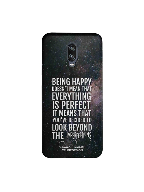 

CelfieDesign Black Being Happy AB Quote OnePlus 6T Sustainable Back Case