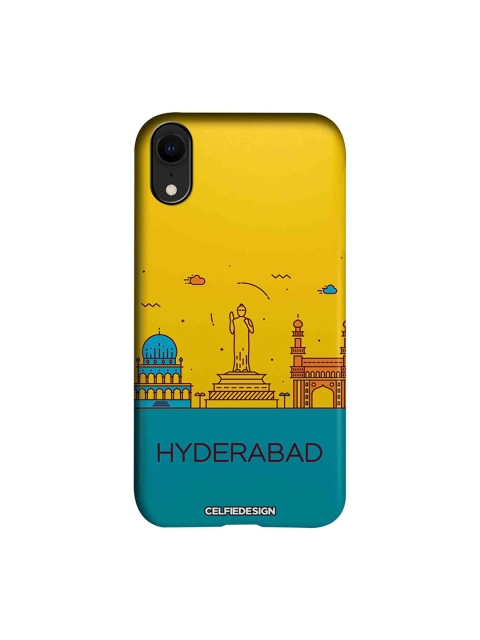 

CelfieDesign Yellow & Teal Hyderabad Skyline Apple iPhone XR Sustainable Back Cover