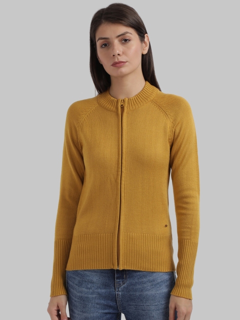 

Parx Women Yellow Solid Cardigan Sweater