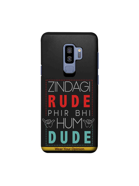 

CelfieDesign Multicolored Zindagi Rude Samsung Galaxy S9 Plus Back Cover Wear Your Opinion, Multi