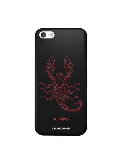 

CelfieDesign Black & Red Zodiac Scorpio Apple iPhone SE Back Cover