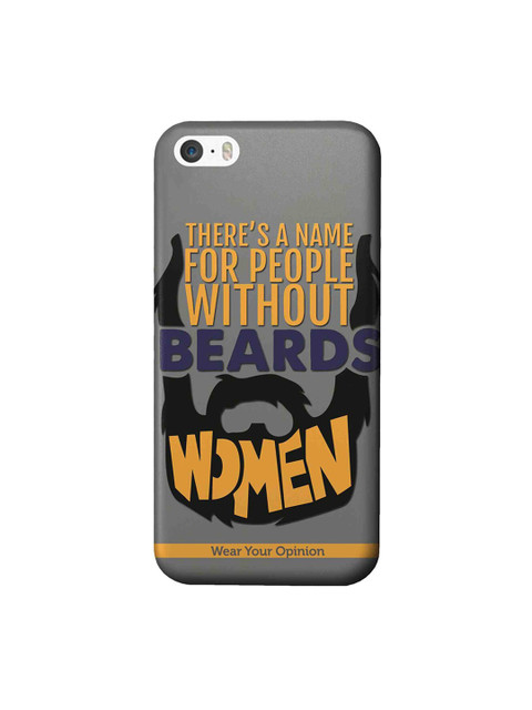 

CelfieDesign Grey & Yellow Wear Your Opinion Men with Beard Apple iPhone SE Back Cover