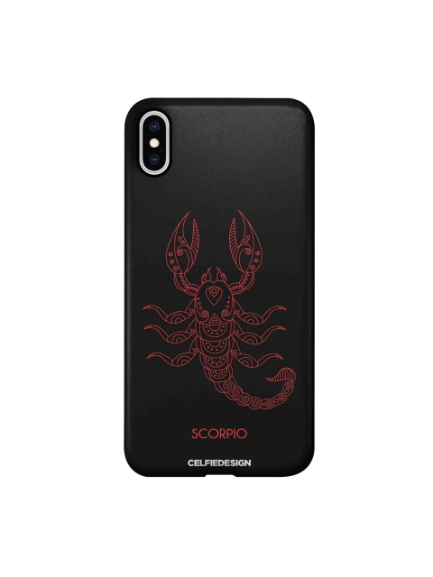 

CelfieDesign Black & Red Printed iPhone XS Max Back Case