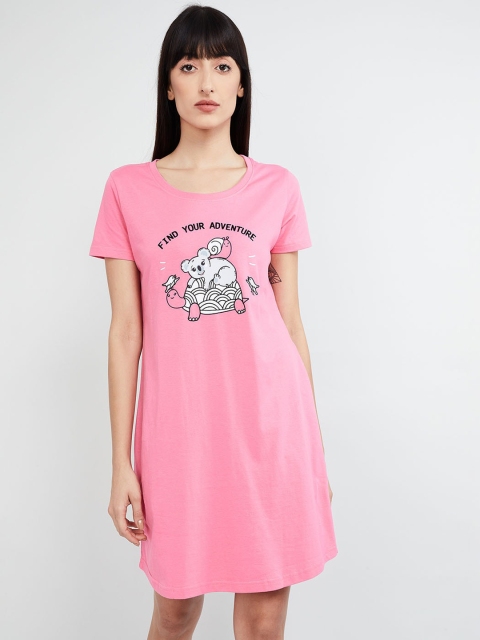 

max Women Pink Printed Sleep Shirt