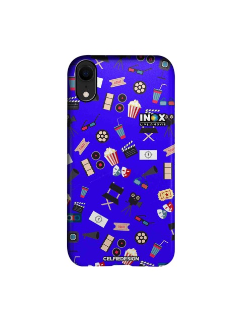 

CelfieDesign Blue & Black Love Cinema Apple iPhone XR Sustainable Back Cover