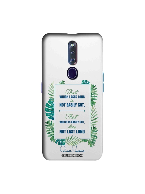 

CelfieDesign White & Green Lasts Long AB Quotes Oppo F11 Pro Sustainable Back Cover